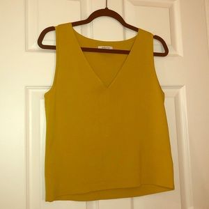 Yellow Babaton Murphy Knit Top (Aritzia)